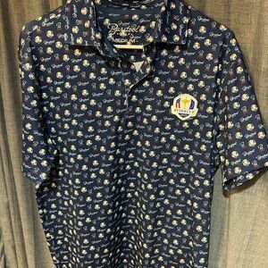 Barstool Sports Navy Ryder Cup Patterned Polo